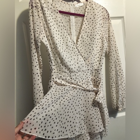 White and Black Spotted Romper. - Picture 6 of 16